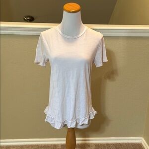 Striped Ruffle Hem Women's Top by Banana Republic.  Size medium